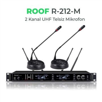 ROOF R-212 MM UHF Telsiz 2 Kürsü Mikrofon