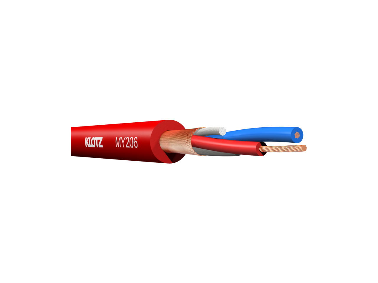 Klotz MY206RT 2x0,22mm² Mikrofon Kablosu (Kırmızı)