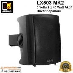 AUDAC LX503 MK2 3 Yollu 2x40 Watt Siyah Aktif Duvar hoparlörü