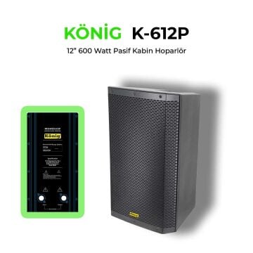 König K-612 12'' 600W Pasif Hoparlör
