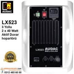AUDAC LX523 3 Yollu 2x40 Watt Beyaz Aktif Duvar hoparlörü