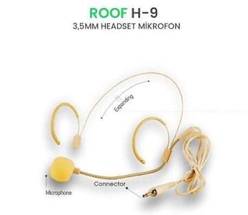 Roof H-9 Head Set Mikrofon Ten Rengi