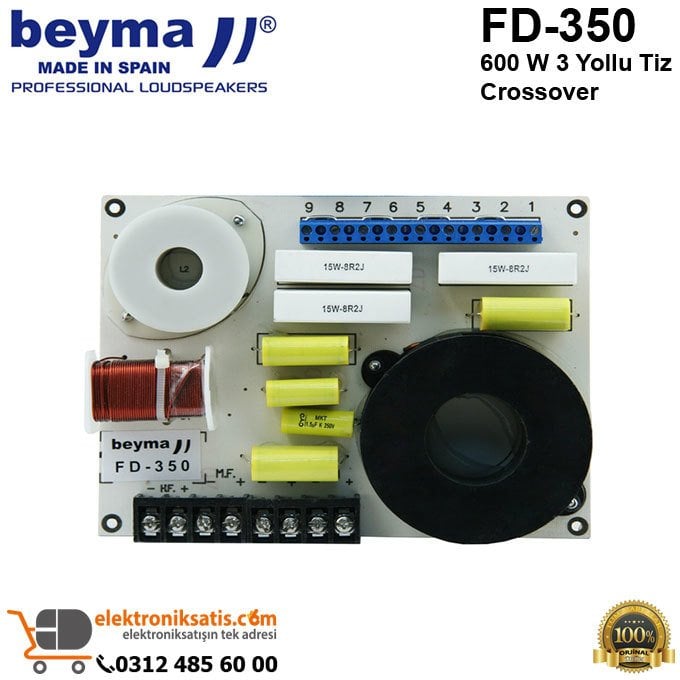 Beyma FD-350 600 W 3 Yollu Tiz Crossover