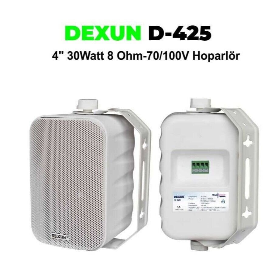 Dexun D-425T 4” Hat Trafolu Duvar Hoparlörü