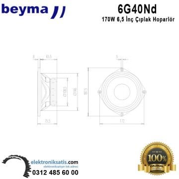 Beyma 6G40Nd 6,5 inç- 16 cm Hoparlör