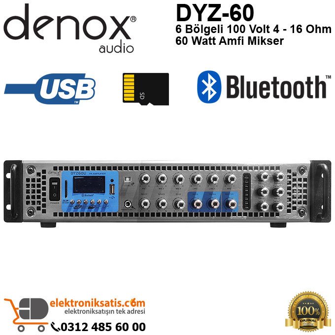 Denox DYZ-60 100V 60 Watt 6 Bölgeli Anfi