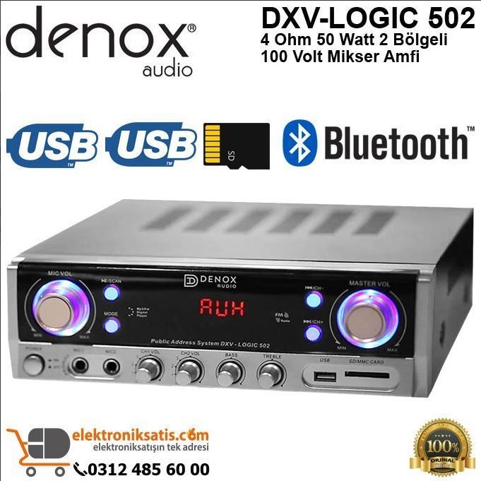Denox DXV-Logic 502 100V 50 Watt 2 Bölgeli Anfi