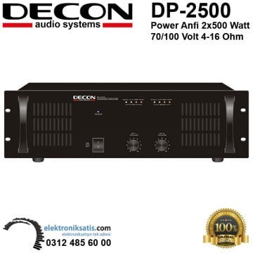 Decon DP-2500 Power Anfi 2x500 Watt 70V-100V Hat Trafolu