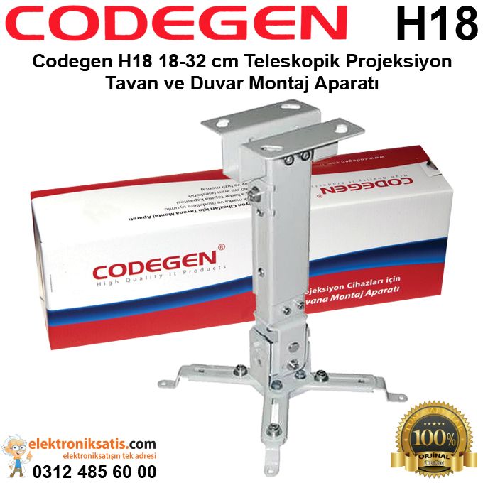 Codegen H18 18-32 cm Teleskopik Projeksiyon Montaj Aparatı