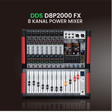 DDS D–8P2000 FX 8 Kanal 2x1000 Watt Power Mixer