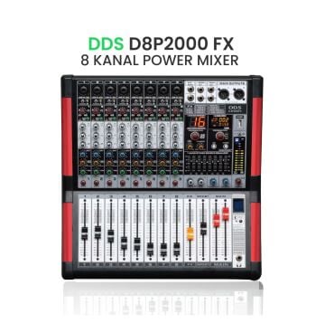 DDS D–8P2000 FX 8 Kanal 2x1000 Watt Power Mixer