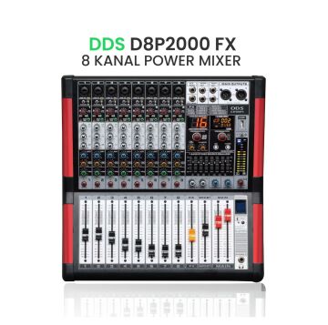 DDS D–8P2000 FX 8 Kanal 2x1000 Watt Power Mixer