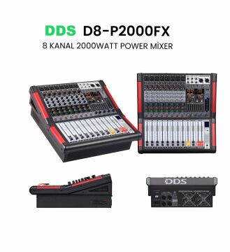 DDS D–8P2000 FX 8 Kanal 2x1000 Watt Power Mixer