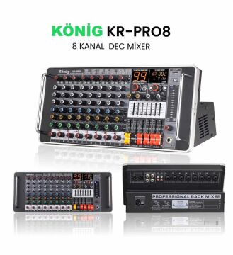 KÖNİG KRP-PRO 8 8 KANAL POWER MİXER KÜP 2X550W