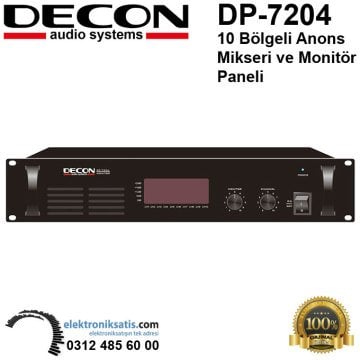 Decon DP-7204 10 Bölgeli Anons Mikseri ve Monitör Paneli