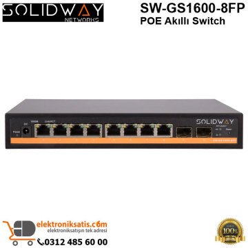 Solidway SW-GS1600-8FP POE Akıllı Switch