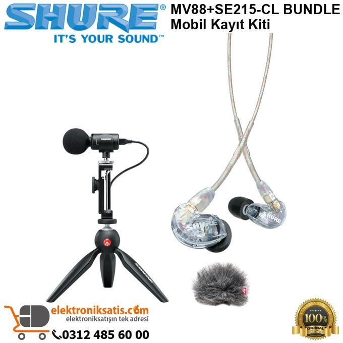 Shure MV88+SE215-CL BUNDLE Mobil Kayıt Kiti