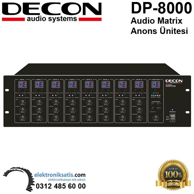 Decon DP-8000 Audio Matrix Anons Ünitesi