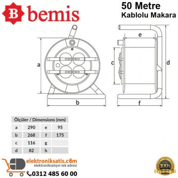Bemis 50 Metre Kablolu Makara