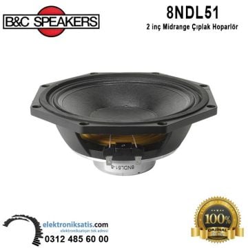B&C 8NDL51  8' - 20 cm Mid-Bass Çıplak Hoparlör