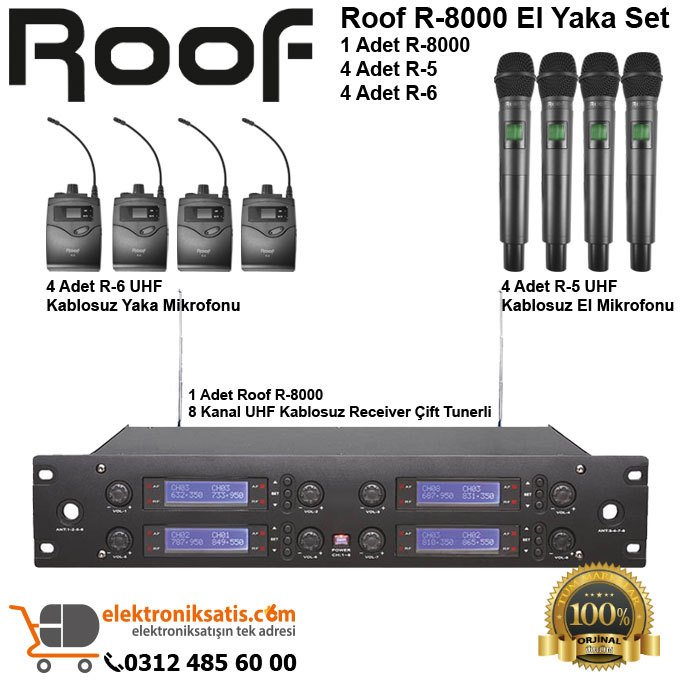 Rakutao Roof R-8000 El Yaka Wireless Sistem