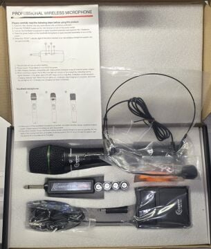 Copper SM-2700 Wireless Çift Mikrofon  El ve Yaka & Kafa