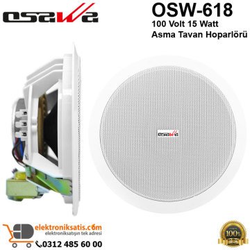 OSAWA OSW-618 100V 15 Watt Asma Tavan Hoparlörü