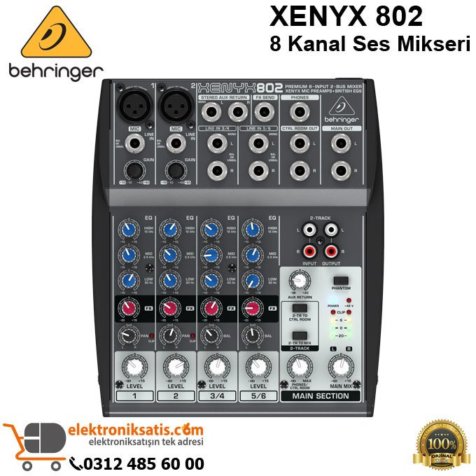 Behringer XENYX 802 8 Kanal Ses Mikseri