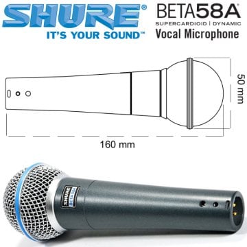 Shure Beta 58A Dinamik Vokal Mikrofon