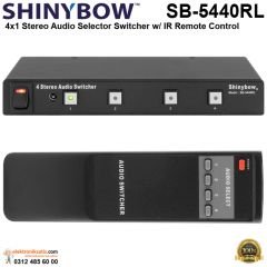 Shinybow SB-5440RL 4x1 Stereo Audio Selector Switcher w/ IR Remote Control