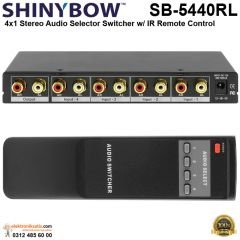 Shinybow SB-5440RL 4x1 Stereo Audio Selector Switcher w/ IR Remote Control