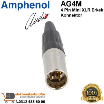 Amphenol AG4M 4 Pin Mini XLR Erkek Konnektör