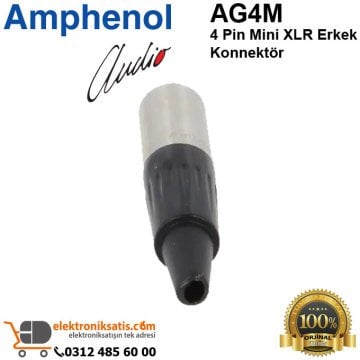 Amphenol AG4M 4 Pin Mini XLR Erkek Konnektör