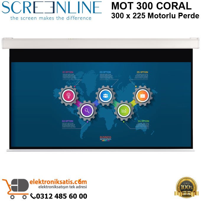 Screenline MOT 300 CORAL 300 x 225 Motorlu Perde