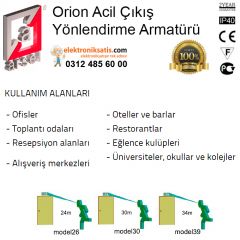 Arsel Orion Gri Acil Çıkış Yönlendirme Armatürü