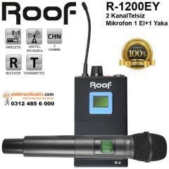 Roof R-1200 Telsiz Mikrofon 1 El+1 Yaka