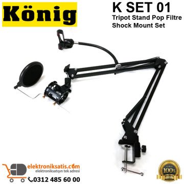 König K SET 01 Tripot Stand Pop Filtre Shock Mount Set
