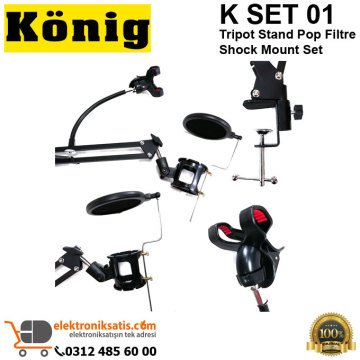König K SET 01 Tripot Stand Pop Filtre Shock Mount Set
