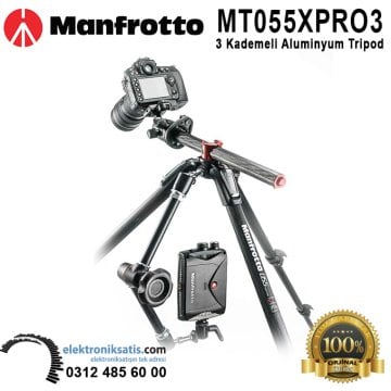 Manfrotto MT055XPRO3 3 Kademeli Aluminyum Tripod