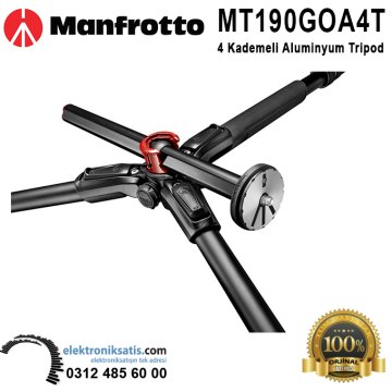 Manfrotto MT190GOA4TB 4 Kademeli Aluminyum Tripod