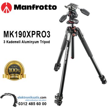 Manfrotto MK190XPRO3-3W Alüminyum Tripod