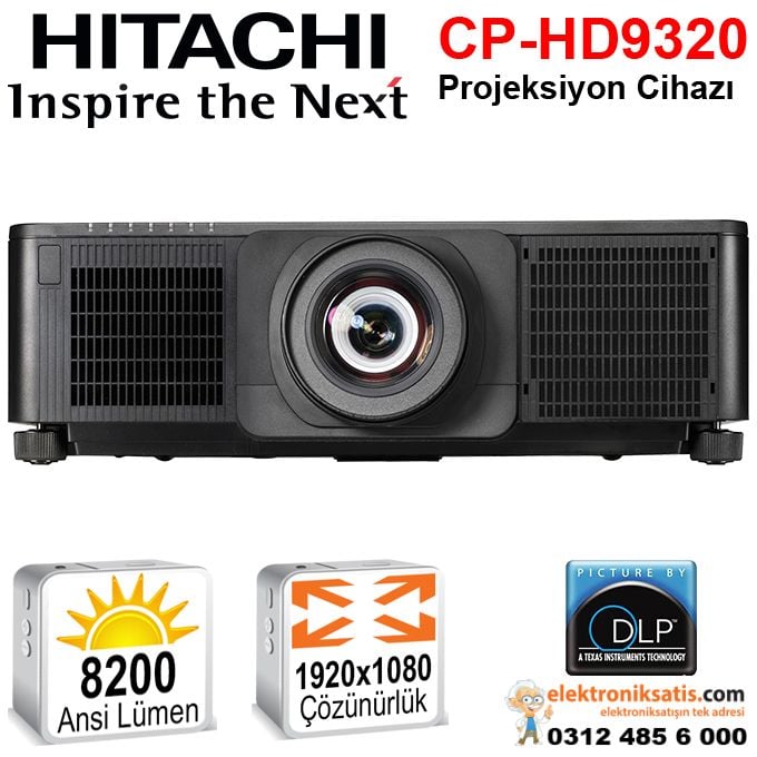 Hitachi CP-HD9320 8200 Ansi Lümen DLP Projeksiyon Cihazı