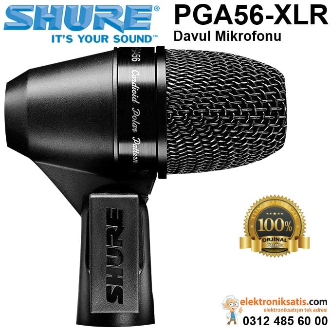 Shure PGA56-XLR Kardioid Dinamik Davul Mikrofonu