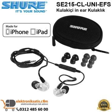 Shure SE215-CL-UNI-EFS Kulakiçi in ear Kulaklık