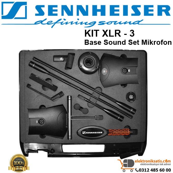 Sennheiser Base Sound KIT XLR 3 Gooseneck Mikrofon Seti