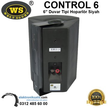 West Sound CONTROL 6 2 Yollu 6'' Siyah Duvar Tipi Hoparlör