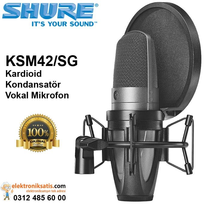 Shure KSM42/SG Kardioid Kondansatör Vokal Mikrofon