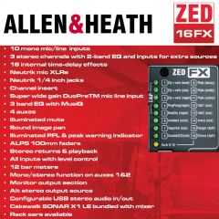 Allen Heath ZED 16FX USB Ses Mikseri