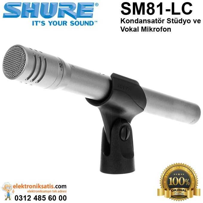 Shure SM81-LC Kondansatör Stüdyo ve Vokal Mikrofon