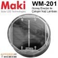 Maki WM-201 Güneş Enerjisi ile Çalışan Kirmizi ikaz Lambası